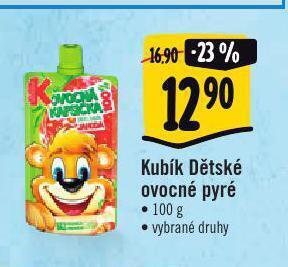 Albert Kubík dětské ovocné pyré nabídka