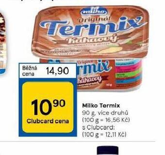 Tesco Milko termix nabídka