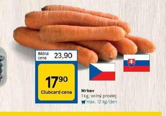 Tesco Mrkev nabídka