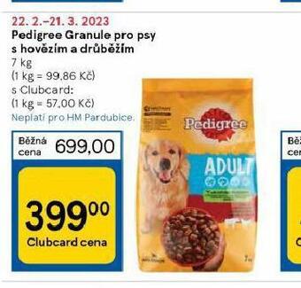 Tesco Pedigree granule pro psy nabídka