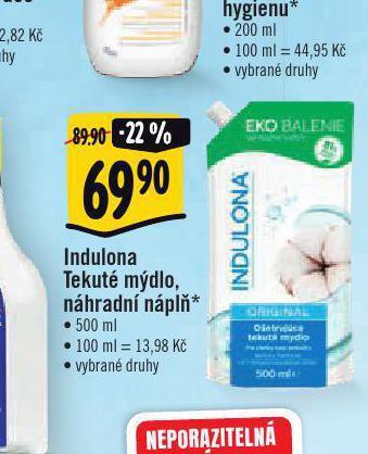 Albert Indulona tekuté mýdlo nabídka