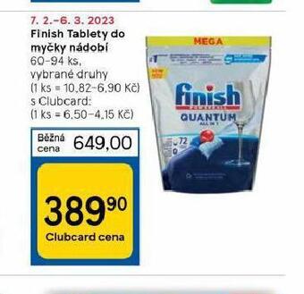 Tesco Finish tablety do myčky nabídka