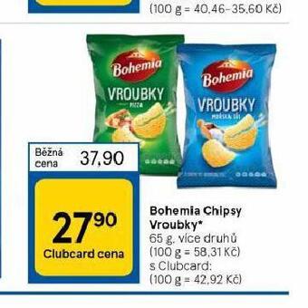 Tesco Bohemia chipsy vroubky nabídka