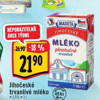 Albert Trvanlivé mléko 3,5% nabídka