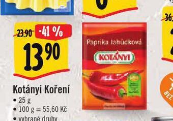 Albert Kotányi koření nabídka