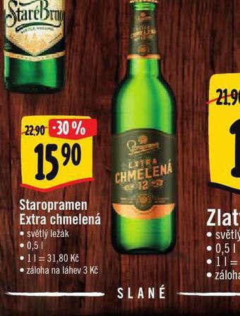 Albert Pivo staropramen extra chmelená nabídka