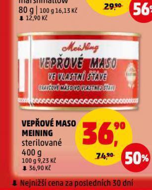 Penny Market Vepřové maso meining nabídka