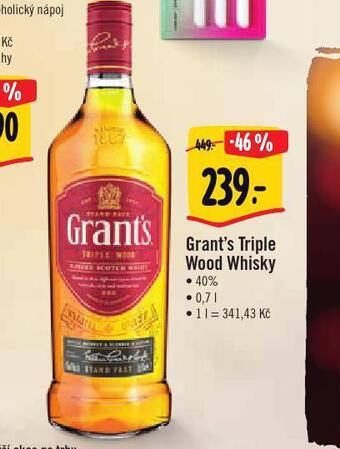 Albert Grant´s triple wood whisky nabídka
