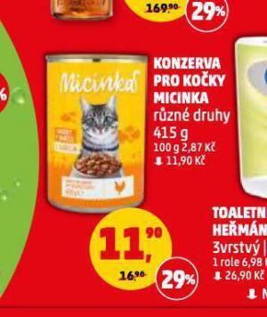 Penny Market Konzerva pro kočky micinka nabídka