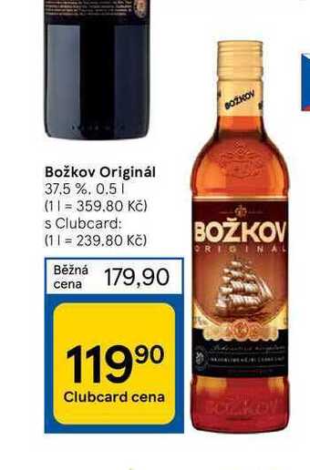 Tesco Božkov originál 37,5 %. 0,5 1 nabídka