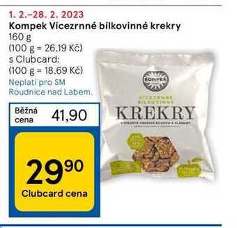 Tesco Kompek vícezrnné bílkovinné krekry 160 g nabídka