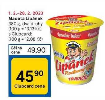 Tesco Madeta lipánek 380 g nabídka