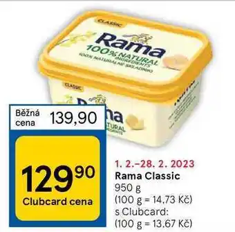 Tesco Rama classic 950 g nabídka