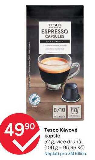 Tesco Tesco kávové kapsle 52 g nabídka
