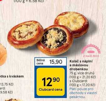 Tesco Koláč s náplní a máslovou drobenkou 75 g nabídka