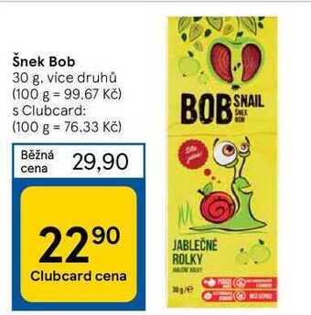 Tesco Šnek bob 30 g nabídka