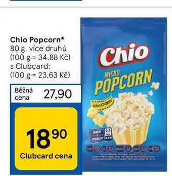 Tesco Chio popcorn* 80 g nabídka