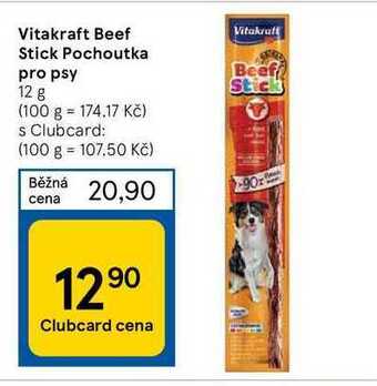Tesco Vitakraft beef stick pochoutka pro psy 12 g nabídka