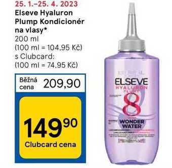 Tesco Elseve hyaluron plump kondicionér na vlasy* 200 ml nabídka