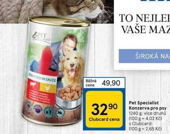 Tesco Pet specialist konzerva pro psy 1240 g nabídka