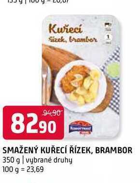 Terno Smažený kuřecí řízek, brambor 350 g nabídka