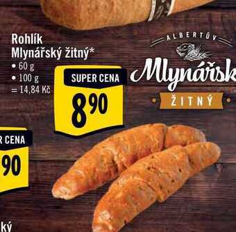 Albert Rohlík mlynářský žitný 60 g nabídka