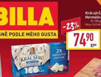 Billa Král sýrů hermelín 2x 120 g nabídka