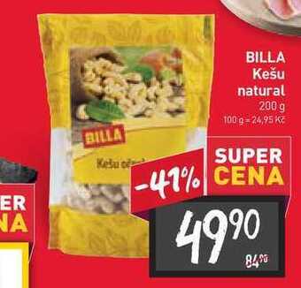 Billa Billa kešu natural 200 g nabídka
