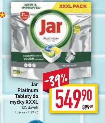 Billa Jar Platinum Tablety do myčky XXXL 125 dávek nabídka