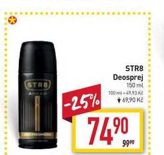 Billa Str8 deosprej 150 ml nabídka