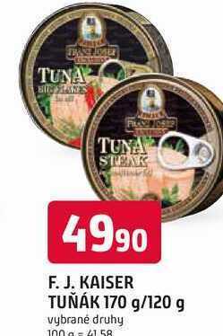Trefa F. j. kaiser tuňák 170 g/120 g vybrané druhy nabídka