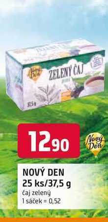 Nový den 25 ks/37,5 g čaj zelený
