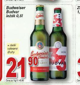 Hruška Pivo budweiser budvar nabídka