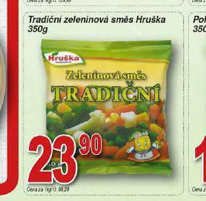 Hruška Tradiční zeleninová směs nabídka