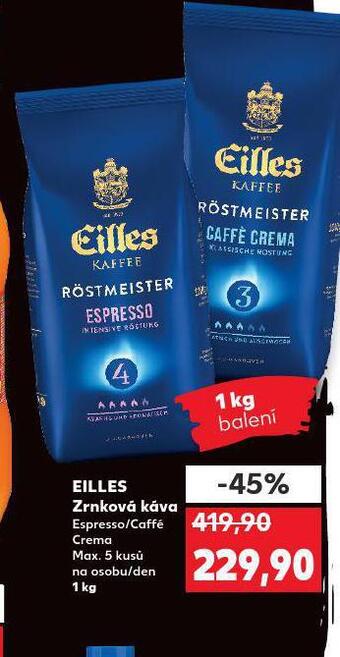 Kaufland Eilles zrnková káva nabídka