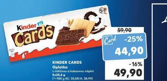 Kaufland Kinder cards oplatka nabídka