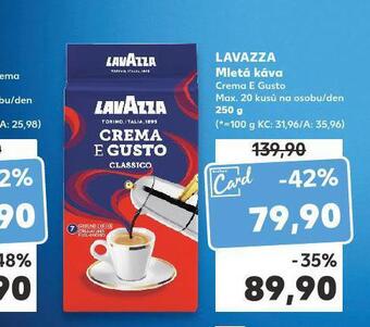 Kaufland Lavazza mletá káva nabídka