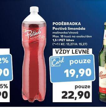 Kaufland Poděbradka poctivá limonáda nabídka