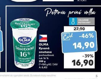 Kaufland Olma kysaná smetana nabídka