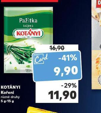 Kaufland Kotányi koření nabídka
