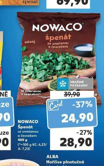 Kaufland Nowaco špenát nabídka