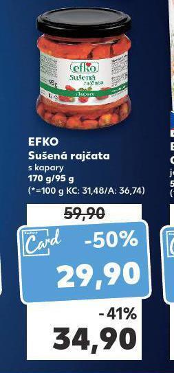 Kaufland Efko sušená rajčata nabídka