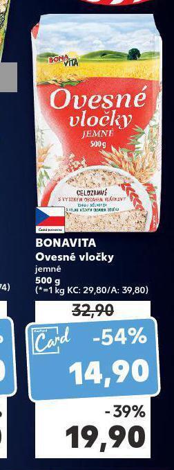 Kaufland Bonavita ovesné vločky nabídka
