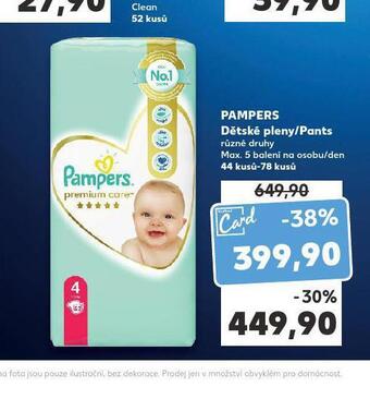 Kaufland Pampers dětské plenky nabídka