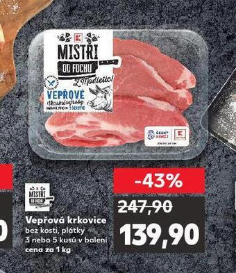 Kaufland Vepřová krkovice bez kosti, plátky nabídka