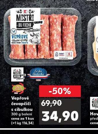 Kaufland Vepřové čevapčiči s cibulkou nabídka