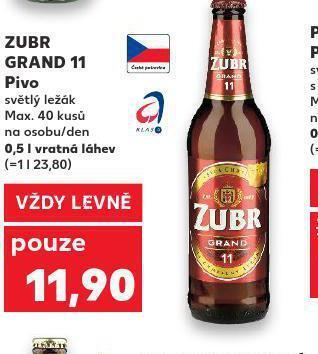 Kaufland Pivo zubr grand 11 nabídka