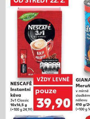Kaufland Nescafé instantní káva nabídka