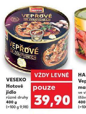 Kaufland Veseko hotové jídlo nabídka