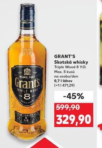Kaufland Grant´s skotská whisky nabídka